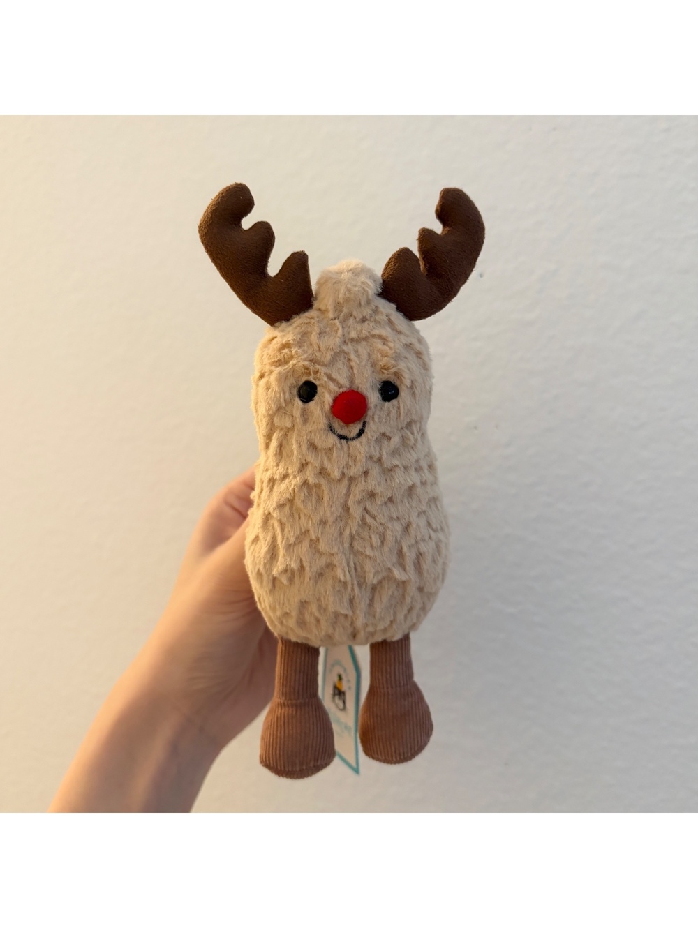 Jellycat Amuseables Peanut Reindeer - BNWT Retired